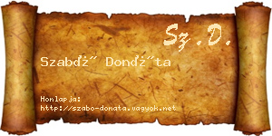 Szabó Donáta névjegykártya